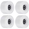 PATIKIL 55mm Skateboard Ruota con Cuscinetti ABEC-9, 4pz Street Ruote per Skateboard Cruiser Ruota Sostituzione 80A, Bianco