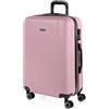ITACA - Valigia Media da Viaggio Rigide. Trolley Medio con 4 Ruote. Materiale ABS Valigia Media Rigida in Offerta Resistente e Super Leggero - Valigia 20 kg Lucchetto TSA, Rosa