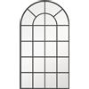 HOMCOM Specchio ad Arco per Casa e Ufficio con Montaggio a Parete, in Vetro e Metallo, 62x2.5x110 cm, Nero|Aosom