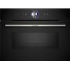 Bosch PI Forno compatto combinato a microonde CMG7761B1 finitura vetro nero da 60 cm - Serie 8