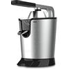 Taurus - Spremiagrumi arancioni Easy Press Legend 600 W INOX | 2 filtri + 2 coni + regolatore polpa elettrica | versamento continuo con leva | antigoccia | smontabile | facile pulizia | senza BPA