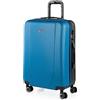 ITACA - Valigia Media da Viaggio Rigide. Trolley Medio con 4 Ruote. Materiale ABS Valigia Media Rigida in Offerta Resistente e Super Leggero - Valigia 20 kg Lucchetto TSA, Blu/antracite