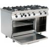 CASTA Cucina a gas 6 fuochi con forno gas - Potenza bruciatori 3 kW 3.5 + 3 kW 6 - Cm 120 x 70 x 85 h