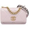 CHANEL Pre-Owned - Borsa a tracolla 19 trapuntata con catena 2021-2024 - Donna - pelle di agnello/pelle - Taglia unica - Rosa