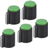 QUARKZMAN Manopole per Potenziometro in Bakelite 13x15.5mm, Tappo per Controllo del Volume per Chitarra Basso, Foro da 6mm con 5 Pezzi di Vite di Fissaggio Nero Verde 5PCS