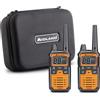 Midland - Walkie Talkie XT70 PRO Doppio Hobby & Work, 2 Ricetrasmittenti Professionali Full Optional, Valigetta e Accessori - 101 Canali PMR446, Canale RRM, Waterproof IPX4, 12Km, Autonomia 17H, VOX