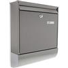 BURG-WÄCHTER Cassetta postale singola con box giornali e targhetta, Cassetta della posta, Acciaio inox, Apertura DIN C4, 2 chiavi incl., set Borkum 38770 Ni, Acciaio inox
