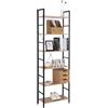 WOLTU Libreria Scaffale in Metallo Legno 6 Ripiani Scaffalatura Fioriera Porta Piante RGB9307hei