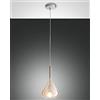 FABAS LUCE 3481-40-125 SOSPENSIONE LILA IN VETRO BOROSILICATO AMBRA E27 40W Ø:500 mm