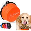 PETSATION - Ciotola pieghevole per cani [Originale] - Ciotola da viaggio, mangiatoia e abbeveratoio - ideale per viaggio, passeggiate e uso quotidiano (Arancia, 350 ml)