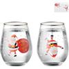 Set di 2 bicchieri di Natale personalizzate o neutre