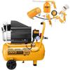 Ingco Compressore ad aria 24 Lt. INGCO da 8 bar e 1,5Hp con KIT utensili pneumatici
