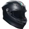 AGV CASCO INTEGRALE AGV FIBRA K6 S MONOCOLOR NERO OPACO E2206 TAGLIA L