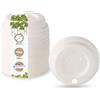 BIOZOYG Coperchio di cartone con apertura per bere I Coperchio per coffee to go Ø 80mm bianco I Per bicchieri di cartone per caffè da asporto I Biodegradabili e compostabili I 1000 pezzi