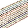 QUARKZMAN 12 Confezione 2mm Catena di Strass con Chiusura Strass di Cristallo Diamante per Cucito Artigianato Gioielli Fai da Te Matrimonio 12 Colori