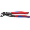 KNIPEX Cobra Pinza regolabile di nuova generazione per tubi e dadi bonderizzata grigia rivestiti in materiale bicomponente, con anello, 87 02 250 T