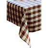 texpot 12 tovaglioli 30 x 30 cm con 2 cm a quadri in 100% cotone, lavabili a 90 gradi, colore marrone bianco