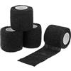 PATIKIL Nastro Avvolgente Camouflage 4,5 x 5Cm, 4 Rotoli di Nastro Mimetico Autoadesivo per Torcia per Fotocamera da Arrampicata All'Aperto da Caccia, Nero