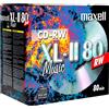 Maxell 10 Audio CD-RW 80 min 4x 700Mb Music XL2 XLII, in Jewel Case singoli - 624865.35.TW