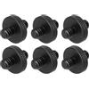 QUARKZMAN 6Pz Adattatore Supporto Microfono 1/4 Maschio a M6 Maschio in Lega di Alluminio per Supporto Treppiede Microfono, Nero