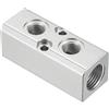PATIKIL 2 Vie 4 Collettore Aria Alluminio G1/2 e G1/4 Argento