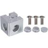 QUARKZMAN 1 40x40x40mm Angolo a 3 Vie, Cubo di Supporto in Lega di Alluminio per Profilo di Estrusione in Alluminio Serie 3030 con Viti