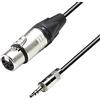 Adam Hall Cables 5 STAR MYF 0300 - Cavo microfono Neutrik XLR femmina a jack stereo da 3,5 mm 3 m