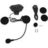 Terisass Auricolare Bluetooth per moto/Altoparlanti per interfono Impermeabile 4.1 + EDR CSR8635 Cuffie per casco Riduzione del rumore Cuffie vivavoce per guida