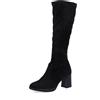 Soffice Sogno Stivali alti stretch effetto scamosciato con tacco 7 cm