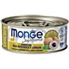 MONGE SUPREME GATTO STERILIZZATO TONNO, RISO INTEGRALE E LONGAN 80 G Lattina