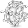GNOCE Ciondolo con perlina Mitica Gorgone Testa di Medusa Ciondolo in argento sterling 925 Regalo per ragazze Bambini Adatto a tutti i braccialetti/collane