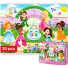 QUOKKA Puzzle 30 Pezzi Bambini 3 4 5 Anni - Puzzle Principesse Bimba 2 3 Anni - Giochi Bambina Femmina - Giocattolo Educativo Regalo per Bambini e Bambine