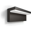 Philips Lighting Bustan Lampada da Parete da Esterno, LED, senza Sensore di Movimento, 2700 K, Grigio Scuro