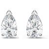 Swarovski Orecchini a lobo Attract, Taglio Drop, Bianchi, Placcato rodio