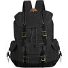 BRASS TACKS Leathercraft Zaino da Viaggio Uomo Donna in Tela Cerata，Stile Vintage Impermeabile，Zaino Tela，Zaino Università Casual Lavoro（Nero）
