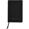 Muitomas, Block Notes A5, Notebook Appunti per Ufficio, con Copertina Morbida, Tasca Interna e Chiusura ad Elastico, 120 Fogli a Righe, 13 x 21 cm, Colore Nero