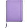 Muitomas, Block Notes Large, Notebook Appunti per Ufficio, con Copertina Morbida, Tasca Interna e Chiusura ad Elastico, 120 Fogli a Righe, 19 x 25 cm, Colore Lilla