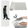 Recitem Tappetino antigraffio autoadesivo, per gatti, antigraffio, per mobili, divano, parete, porta (crema, 100 cm x 30 cm)