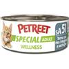 PETREET Special Adult Wellness - Tonno con riso integrale e acciughe - Confez. da 48 Pezzi x 70 gr