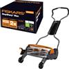 Fiskars Tosaerba manuale, Tosaerba a cilindro con sistema di taglio senza attrito di lame, Larghezza di taglio: 46 cm, StaySharp Max, Nero/Arancione/Argento, 1000591