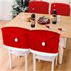 Kaimeng Set 4 x Coprisedia Natalizia - Forma Babbo Natale Copri Schienale Sedia Sala da pranzo Natalizio, Fodere protettive in Un Design Natalizio per la Decorazione Festiva della Festa di Natale