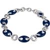 Chantecler / Capriness / bracciale maglia marina 18 cm / argento e smalto blu - 40655