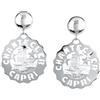 Chantecler / Logo / orecchini piccoli piazzetta / argento - 38914