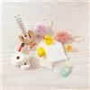 AKSXU Set di 15 accessori da bagno in miniatura per porta gnomo, decorazione natalizia e casa delle bambole, set di utensili da bagno con mini dentifricio, spugna da bagno, anatra, carta igienica