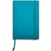 Muitomas, Block Notes A5, Notebook Appunti per Ufficio, con Copertina Morbida, Tasca Interna e Chiusura ad Elastico, 120 Fogli a Righe, 13 x 21 cm, Colore Blu Ottanio