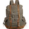 BRASS TACKS Leathercraft Zaino da Viaggio Uomo Donna in Tela Cerata，Stile Vintage Impermeabile，Zaino Tela，Zaino Università Casual Lavoro（VerdeChiaro）