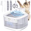 TESECU Fontanella per Gatti Senza Fili 4,5L Fontana per Gatti con Sensore di Movimento 3 Modalità Fontanella Gatto con Batteria da Ricaricabile 5000mAh Fontanella per Cani Gatti con Pompa Silenziosa,2 Filtri