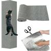 Recitem Tappetino antigraffio per gatti, autoadesiva, antigraffio, per mobili, divano, porta (grigio chiaro, 100 cm x 30 cm)