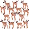 Skylety 14 Pezzi Miniature di Natale Figurine di Cervi Topper per Torte, | Mini Giocattoli, Figurine di Cervi, Per Compleanno, Artigianato, Decorazioni Natalizie, Topper per Torte