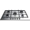 Indesit Piano Cottura da Incasso a Gas 75 cm 5 Fuochi Acciaio Inox Griglie Smaltate Estetica Inox Indesit THP 752 IX/I - THP752IXI